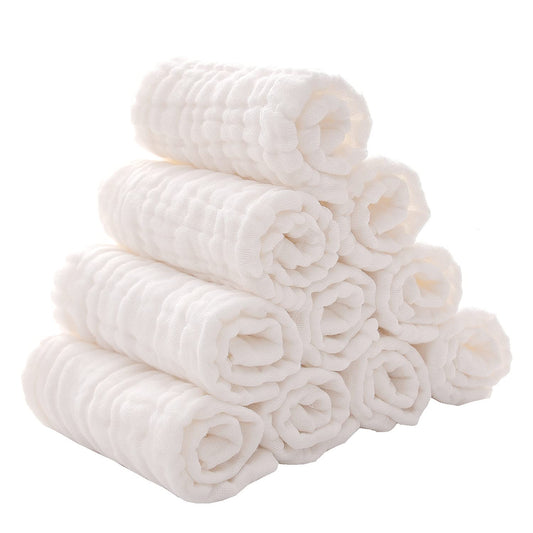 Ultra-Soft Baby Muslin Washcloths - 6-Layer Absorbent Face Towels for Delicate Skin - Perfect Newborn Wipes for Baby Registry & Showers