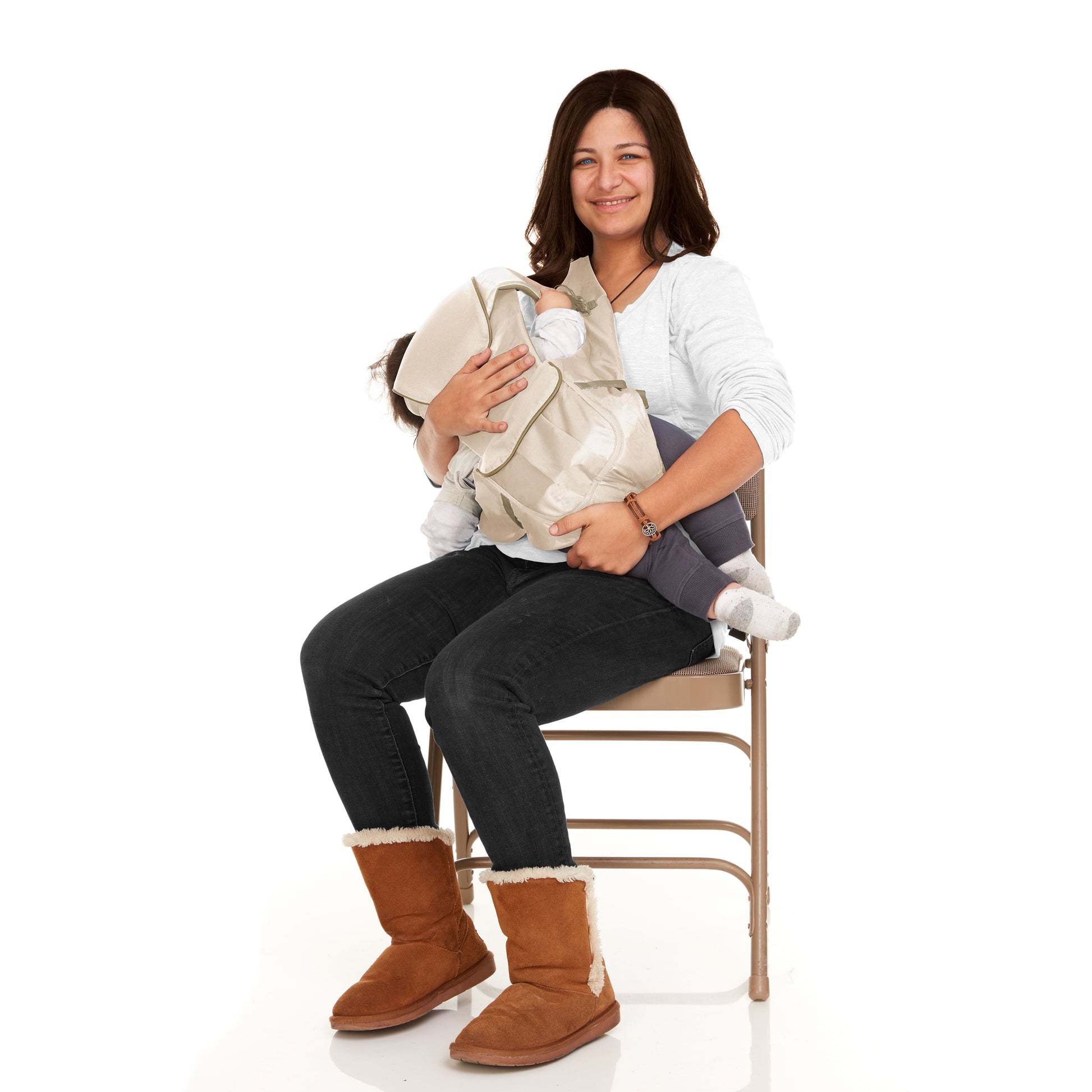 Monbebe 5-in-1 Natural Baby Carrier - Versatile & Comfortable for Infants, Unisex Design