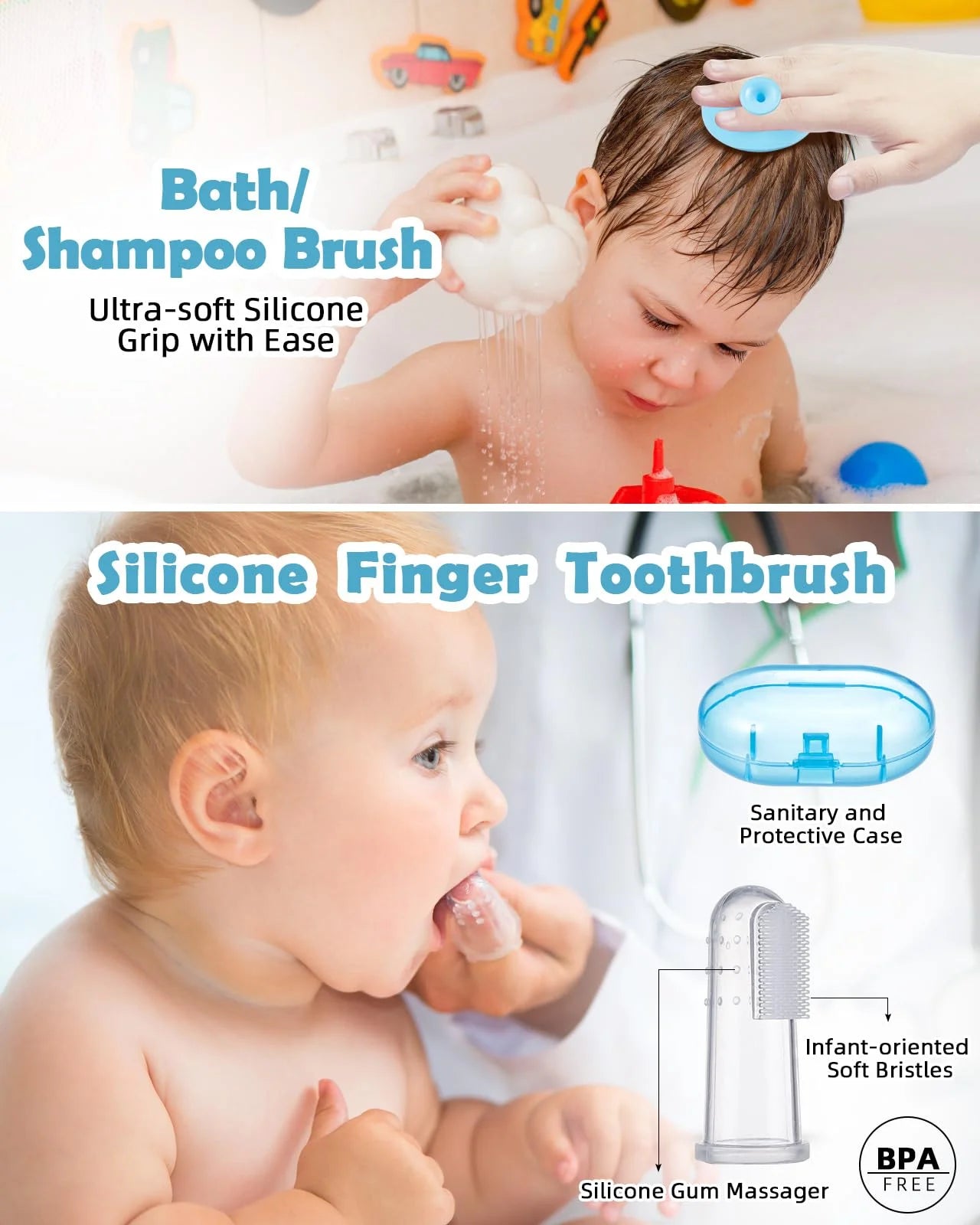 Lictin 15-in-1 Baby Grooming Kit - Portable Newborn Health Care Set for Infants & Toddlers in Blue