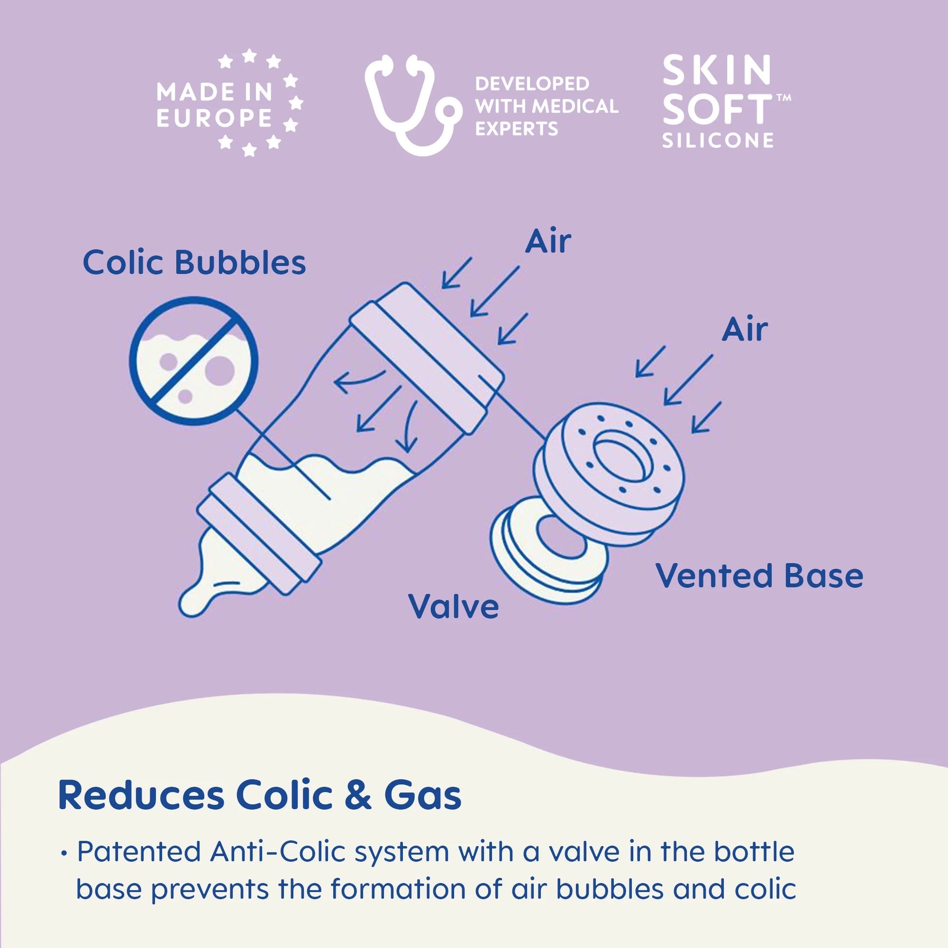 MAM Easy Start Matte Anti-Colic Baby Bottles for Girls, 5 Oz - 2 Pack