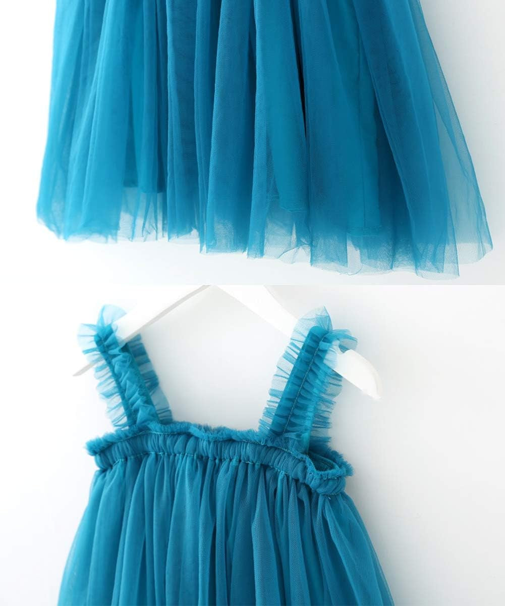 Layered Tulle Tutu Dress for Toddler Girls,Baby Girl Rainbow Tutu Princess Skirt Set with Flower Headband.