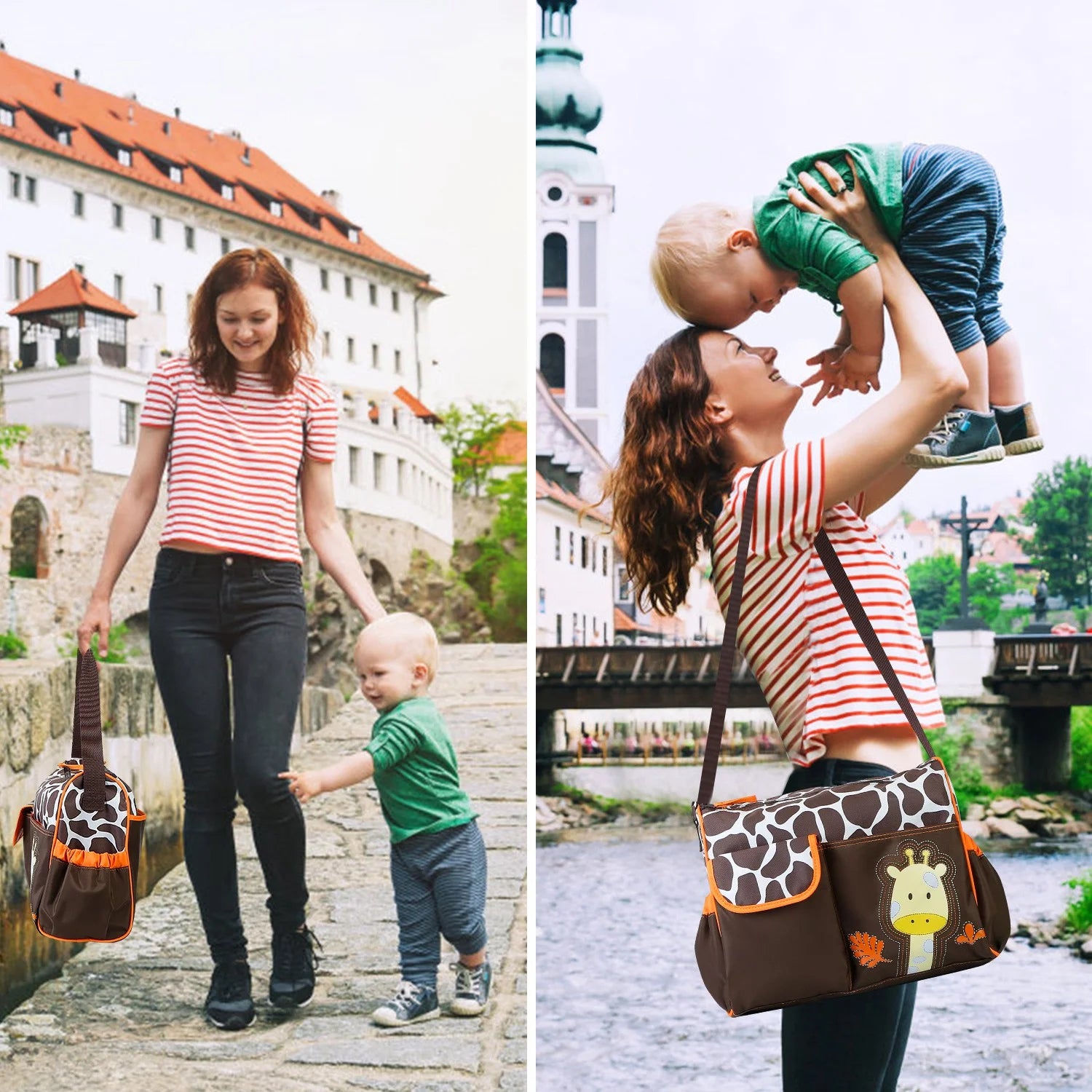 Moclever Baby Diaper Bag with Wipeable Changing Pad - Stylish 5.8-Inch Transparent Travel Tote