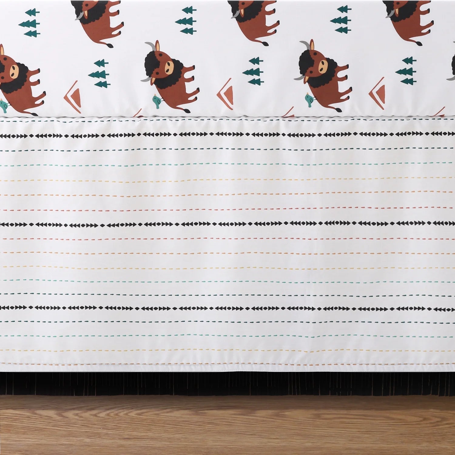 Organic Cotton Crib Bedding Set for Baby Boys, Western Woods, 4 Pieces