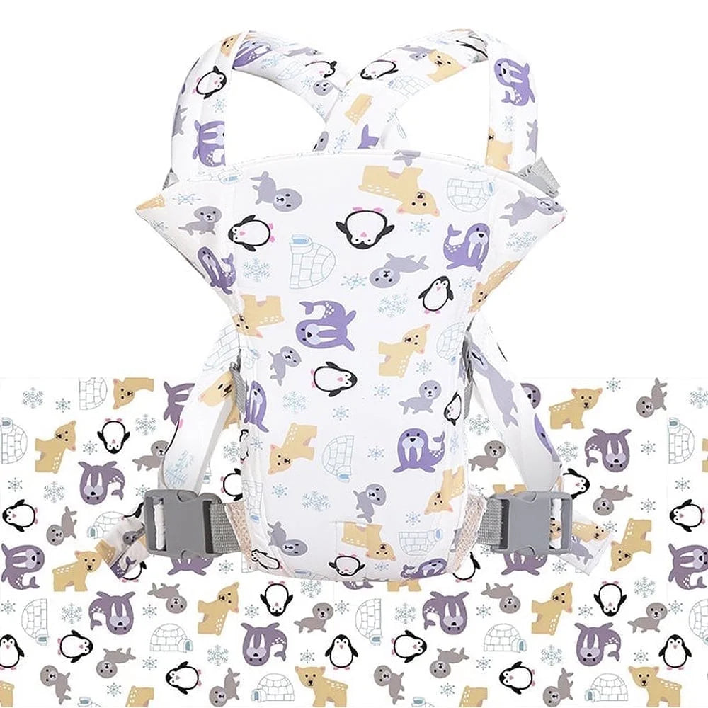 4 in 1 Baby Carrier,Ergonomic Infant Carrier Backpack,Breathable Front Back Carrying Wrap Seat for Newborn Toddlers up to 33 Lbs,Colorful