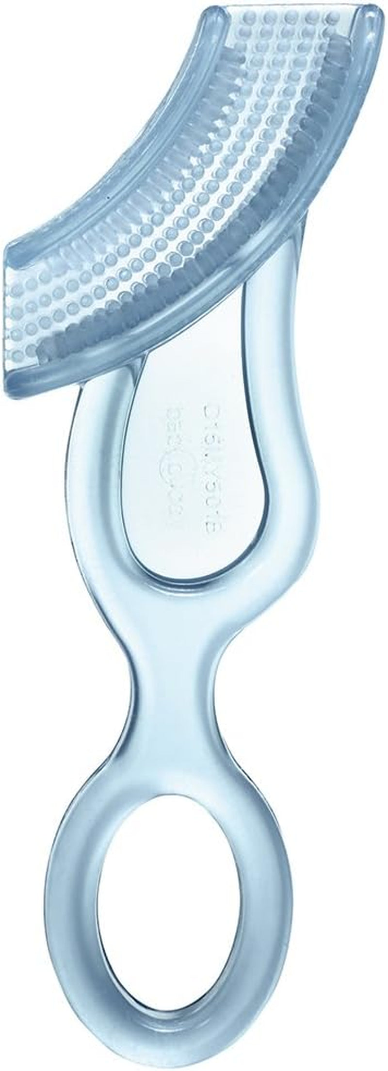 Baby’S First Toothbrush, Smooth Silicone Bristles Gently Clean Tender Teeth and Gums, for Ages 4+ Months, Blue, 1 Pack