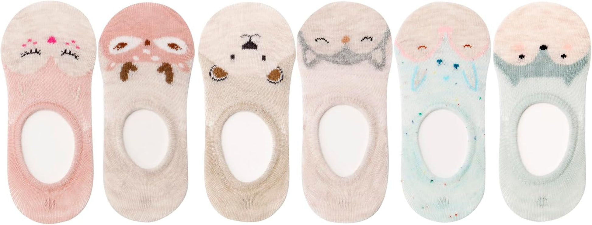Baby No Show Socks Toddler Low Cut Cotton Socks Animal 0-9T 6/10 Pack