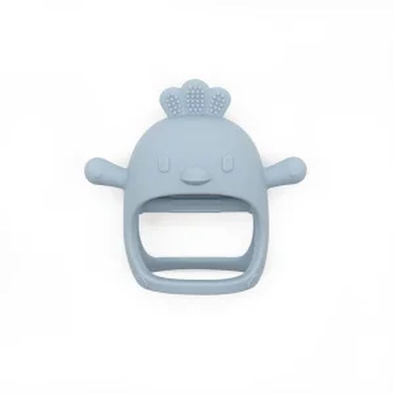 Cute Cartoon Chick Baby Teether Gloves - Silicone Dental Care Toy for Gums and Molar Relief