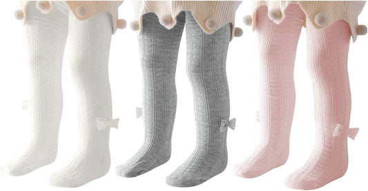 Cozy Knit Tights for Baby Girls - Soft, Seamless & Warm For All Season