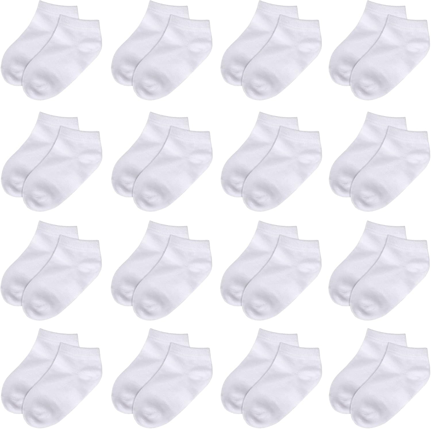 Toddler Socks - 16 Pack Kids Low Cut Athletic Ankle Socks Baby Boys Girls Breathable