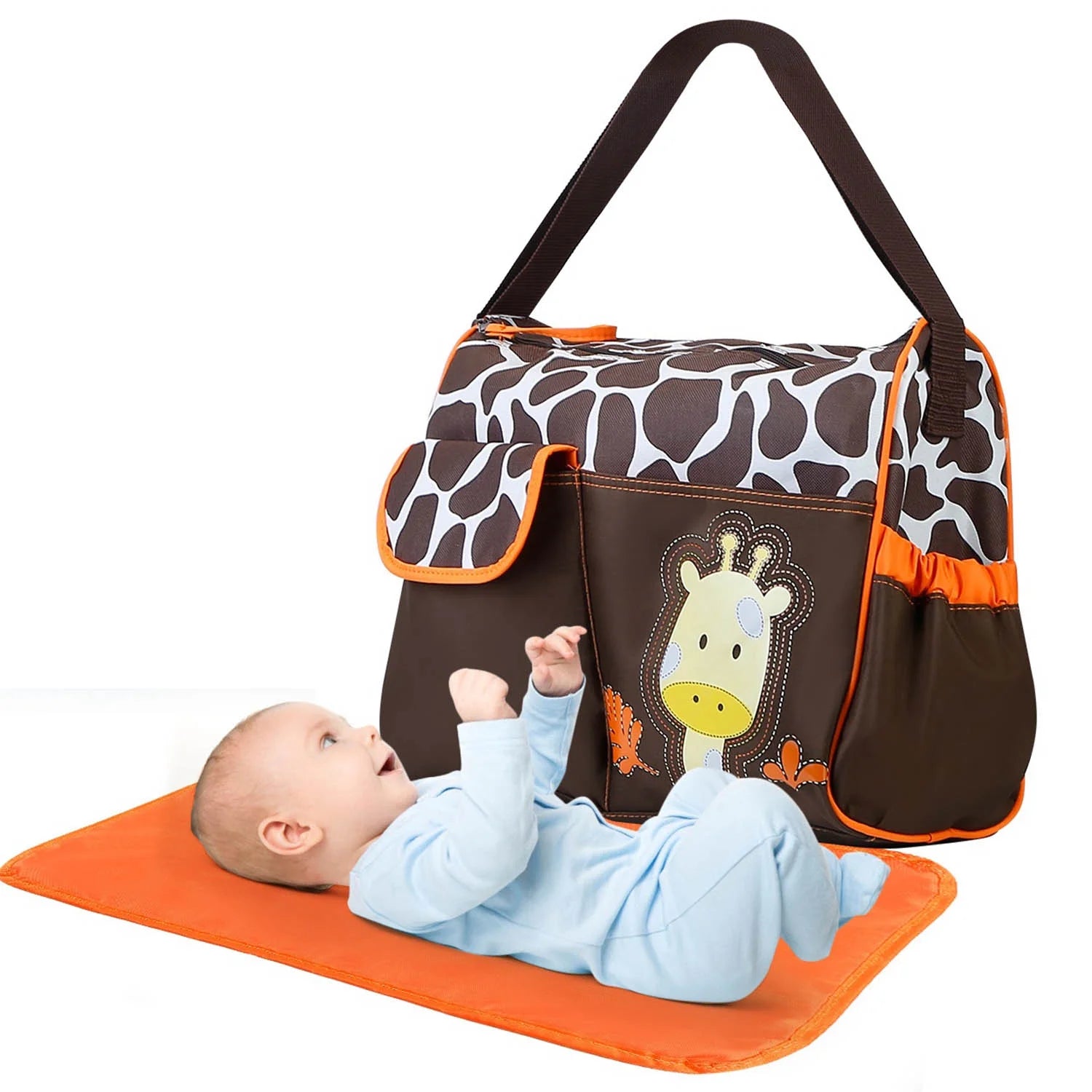 Moclever Baby Diaper Bag with Wipeable Changing Pad - Stylish 5.8-Inch Transparent Travel Tote