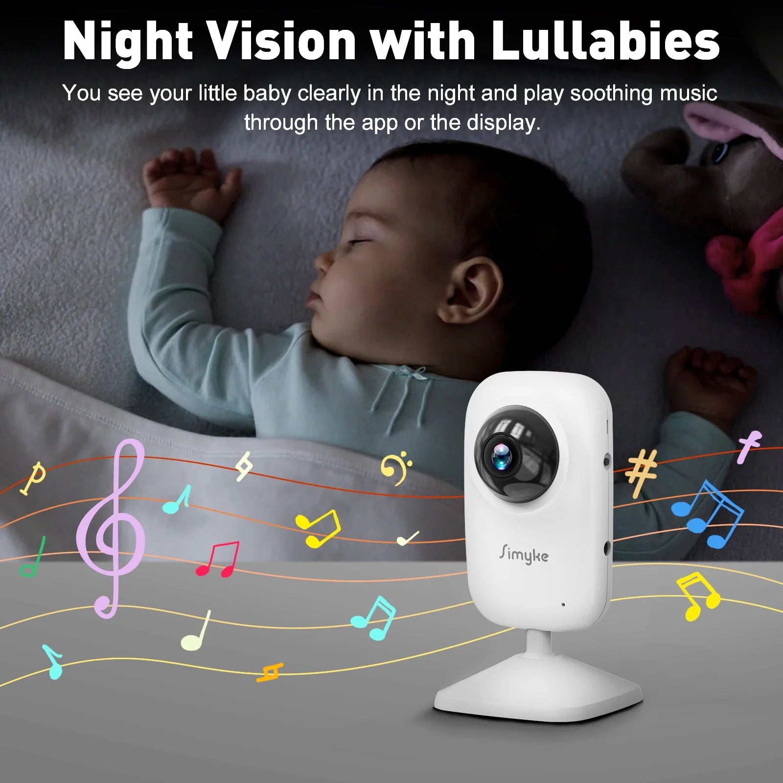 Upgrade Video Baby Monitor with 2 Cameras and Audio 2.8" LCD Screen, Portable Wireless Baby Cam Home Use