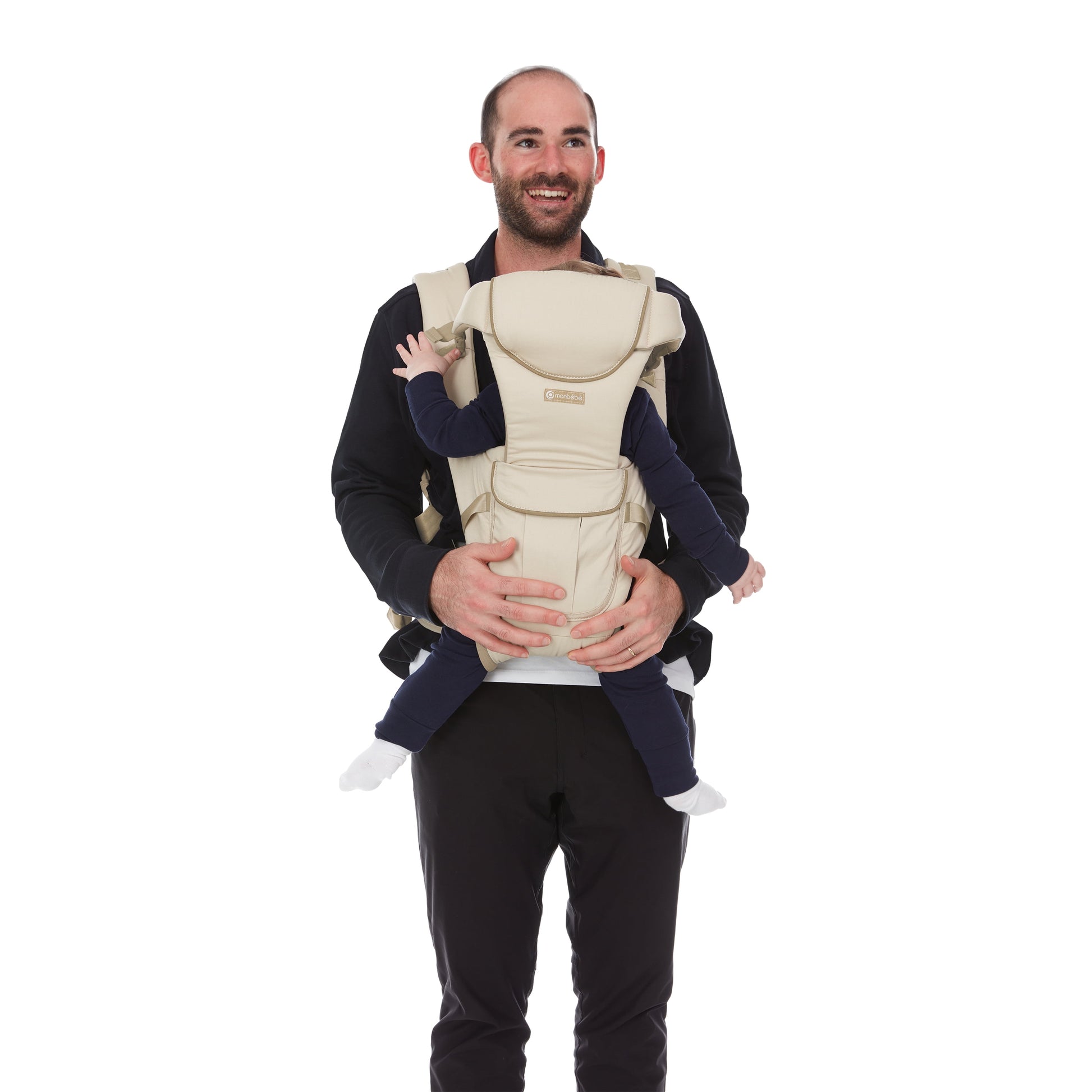 Monbebe 5-in-1 Natural Baby Carrier - Versatile & Comfortable for Infants, Unisex Design