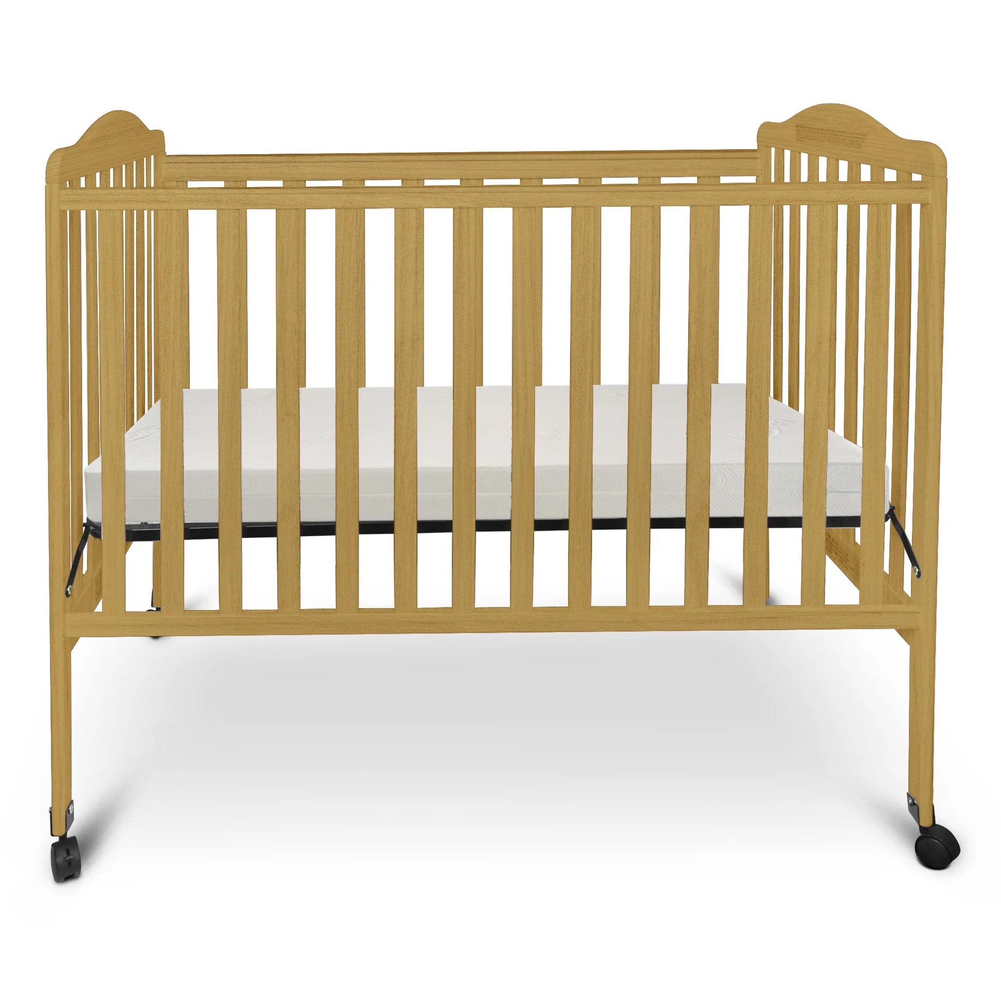 Fizzy Baby 2-in-1 Convertible Wooden Crib & Toddler Bed with Adjustable Mattress Height - Natural Finish