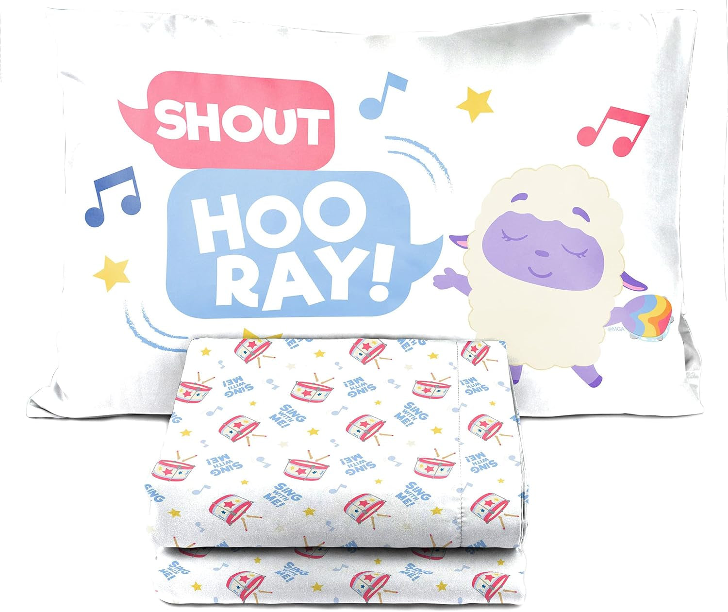 Moonbug  4 Piece Toddler Bed Set - Super Soft Microfiber Comforter & Sheet Set