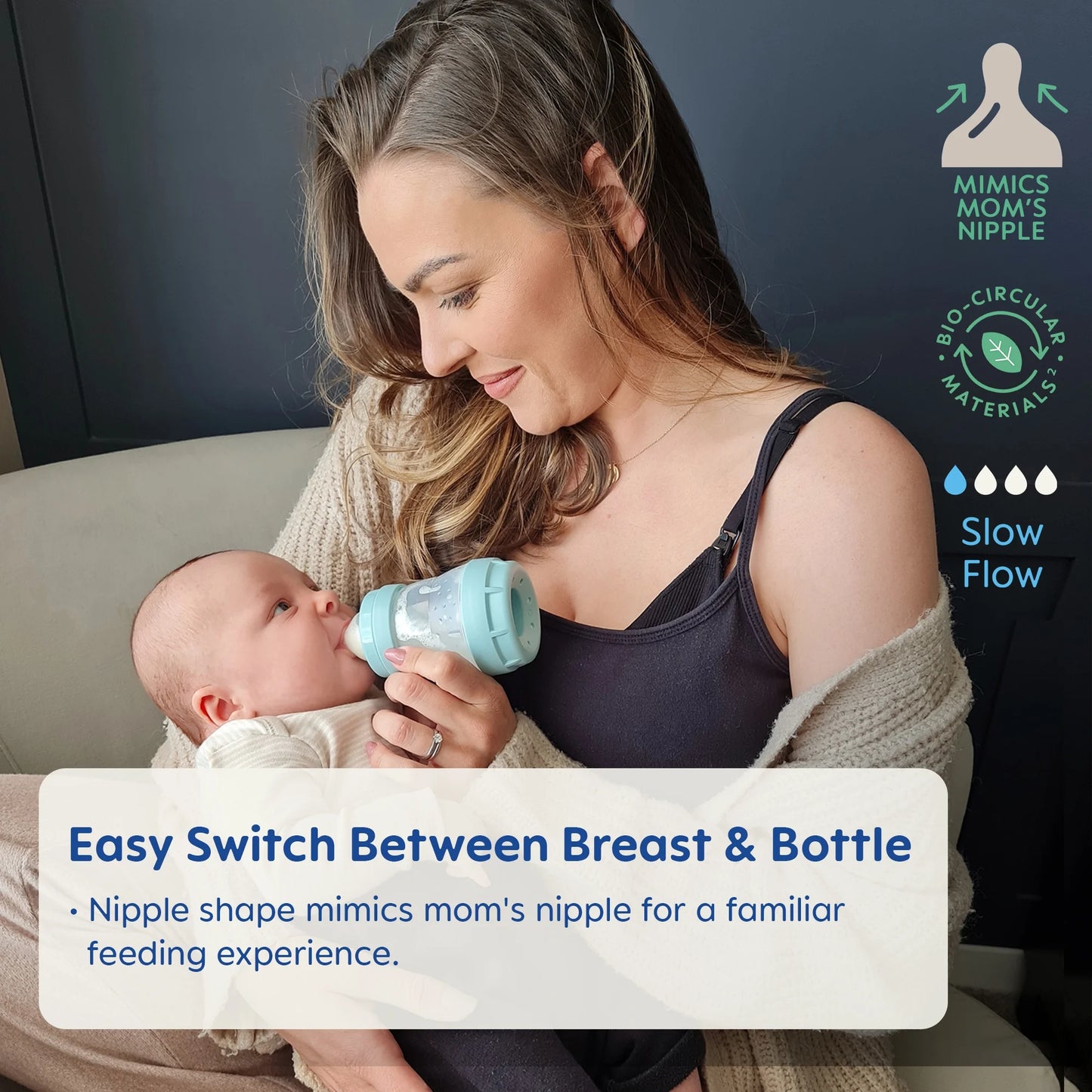MAM Easy Start Anti-Colic 5 Oz Bottles - 2 Pack in Stylish Sage