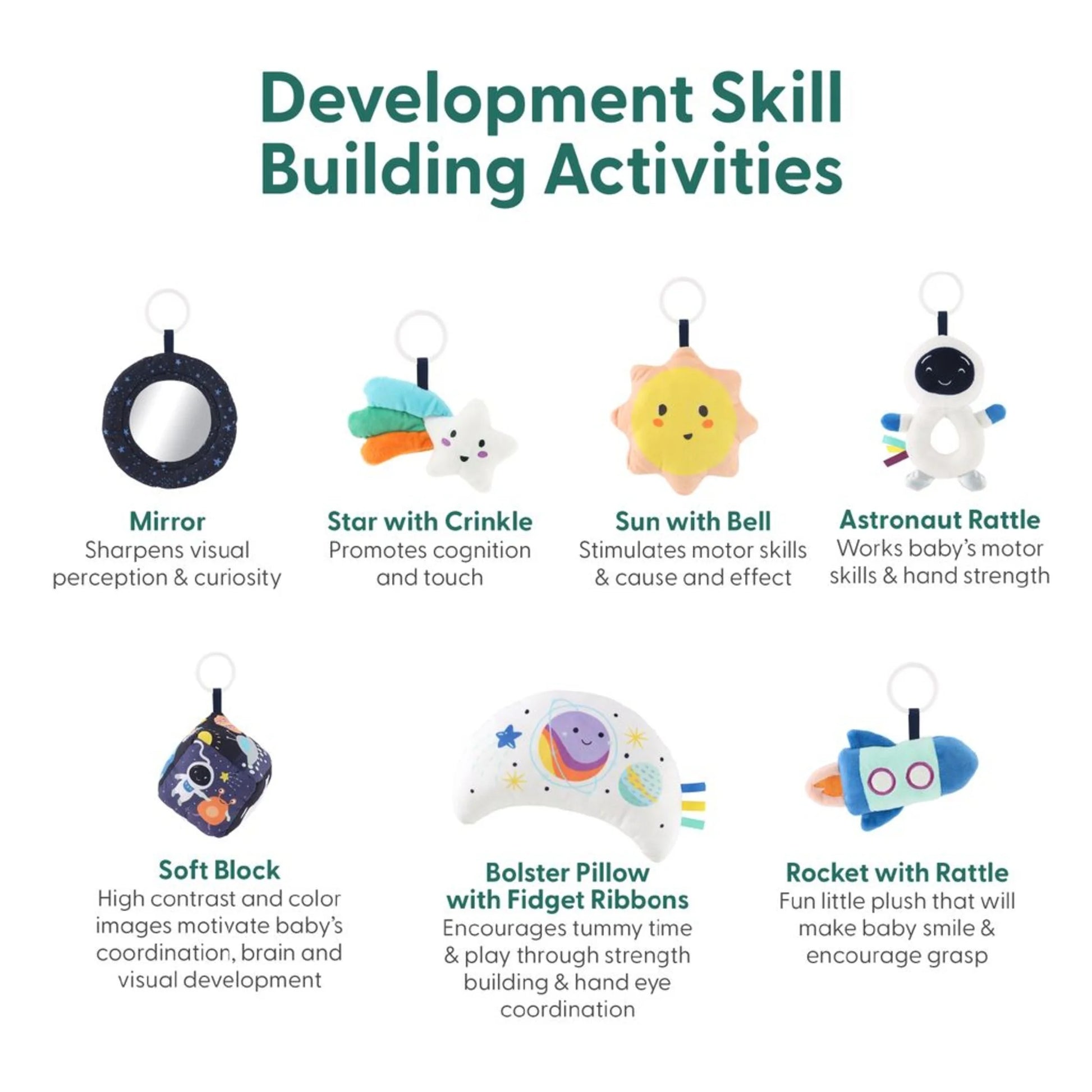 Explore the Universe with The Peanutshell 7-in-1 Space-Themed Activity Play Gym & Playmat for Babies - 7-Piece Set