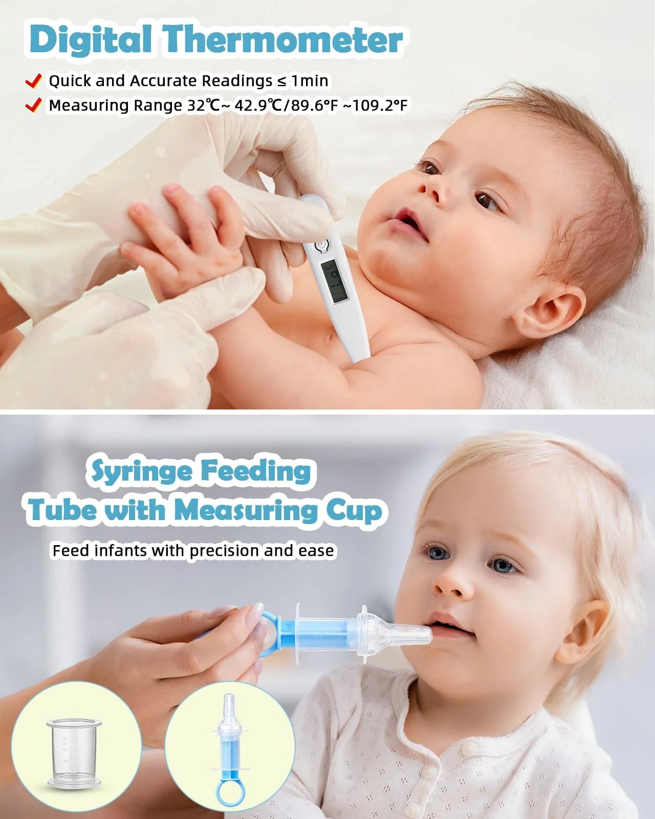 Lictin 15-in-1 Baby Grooming Kit - Portable Newborn Health Care Set for Infants & Toddlers in Blue