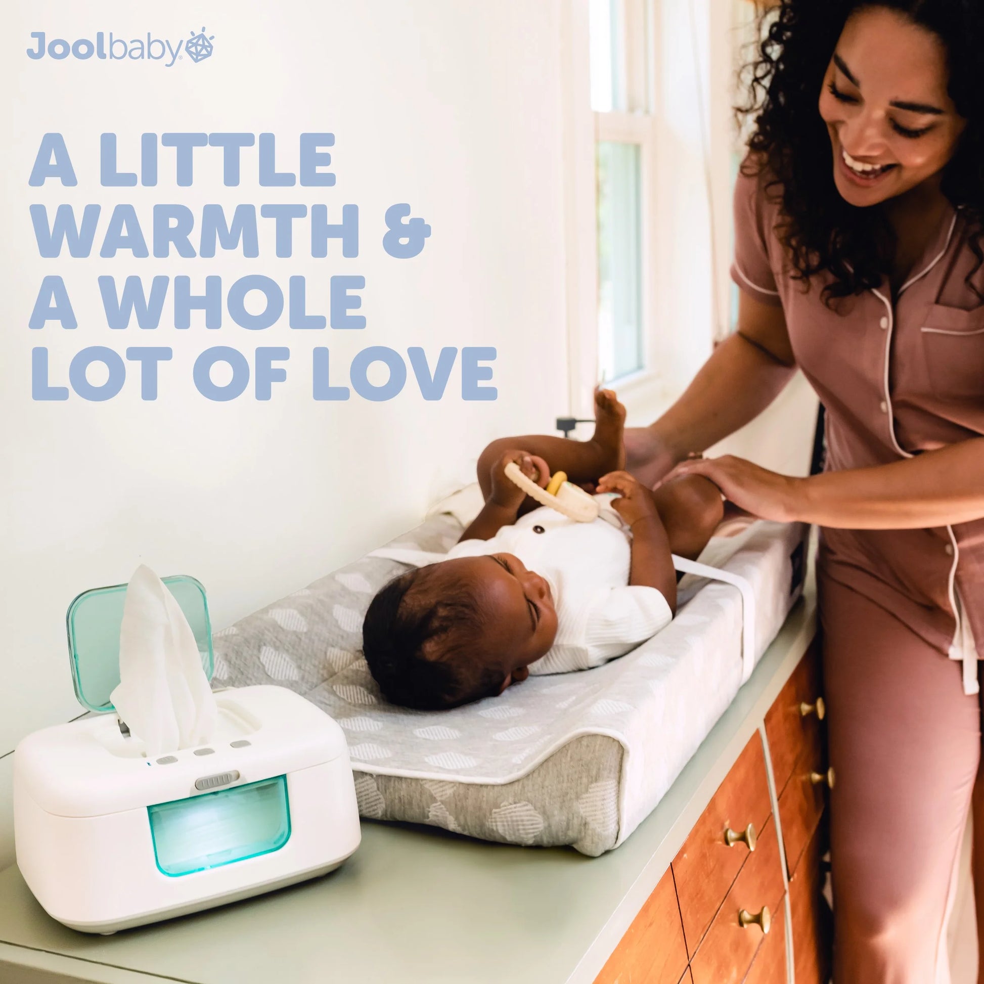 Baby Wipe Warmer & Dispenser with LED Changing Light & On/Off Switch by