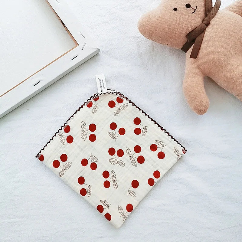 4 Layer Muslin Baby Towel-Soft Absorbent Bibs &Burp Cloths for Newborns