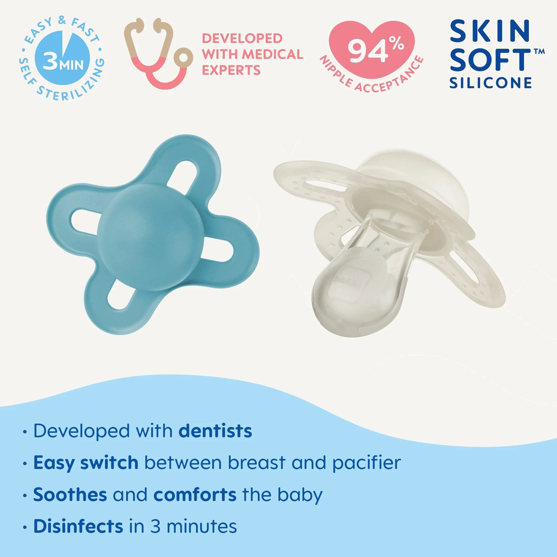 MAM Start Newborn Pacifier - 0+ Months, 2 Pack for Happy Babies