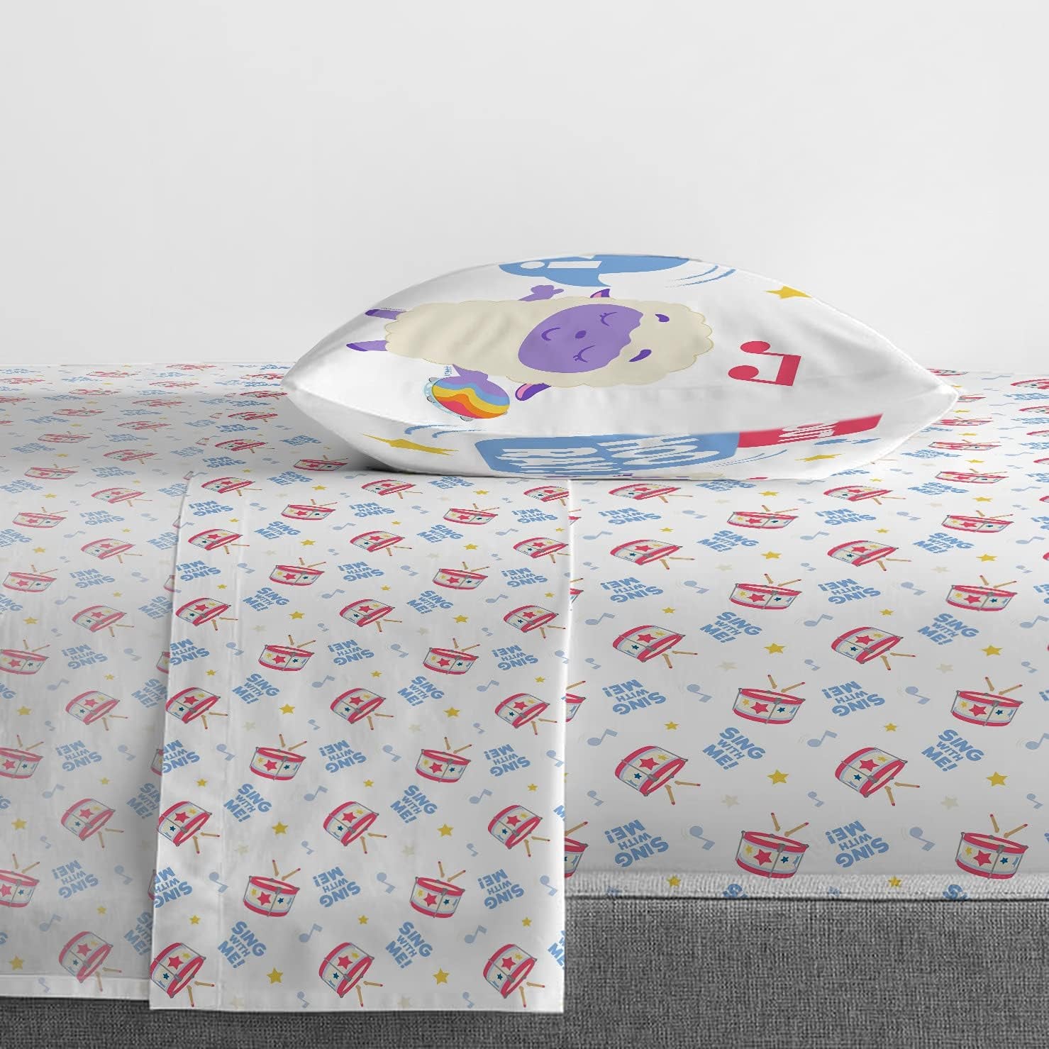 Moonbug  4 Piece Toddler Bed Set - Super Soft Microfiber Comforter & Sheet Set