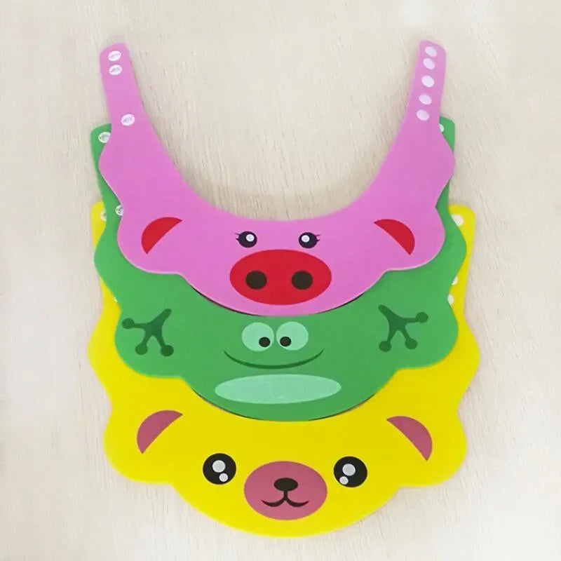 Adjustable Baby Shower Hat - Cute Animal Visor Caps for Toddler Bath Time and Sun Protection