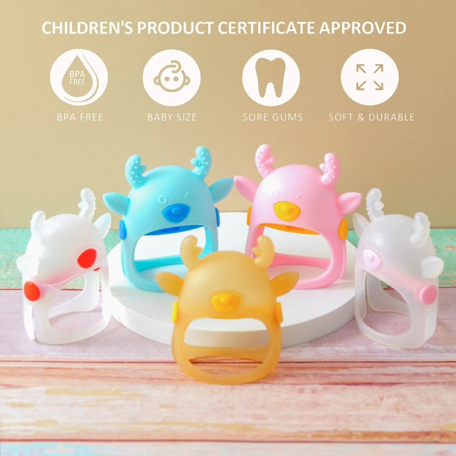 Delightful Animal-Shaped Silicone Teether: Soft & Safe Baby Care Essential