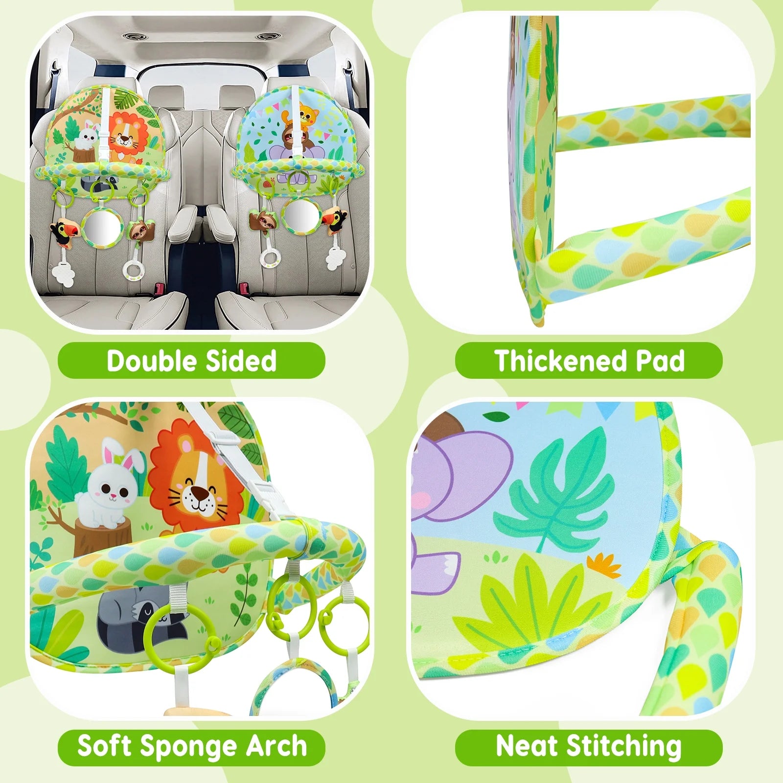 Baby Car Seat Toy for Travel Rear Facing Double Sided Newborn Baby Infant 0-12 Month