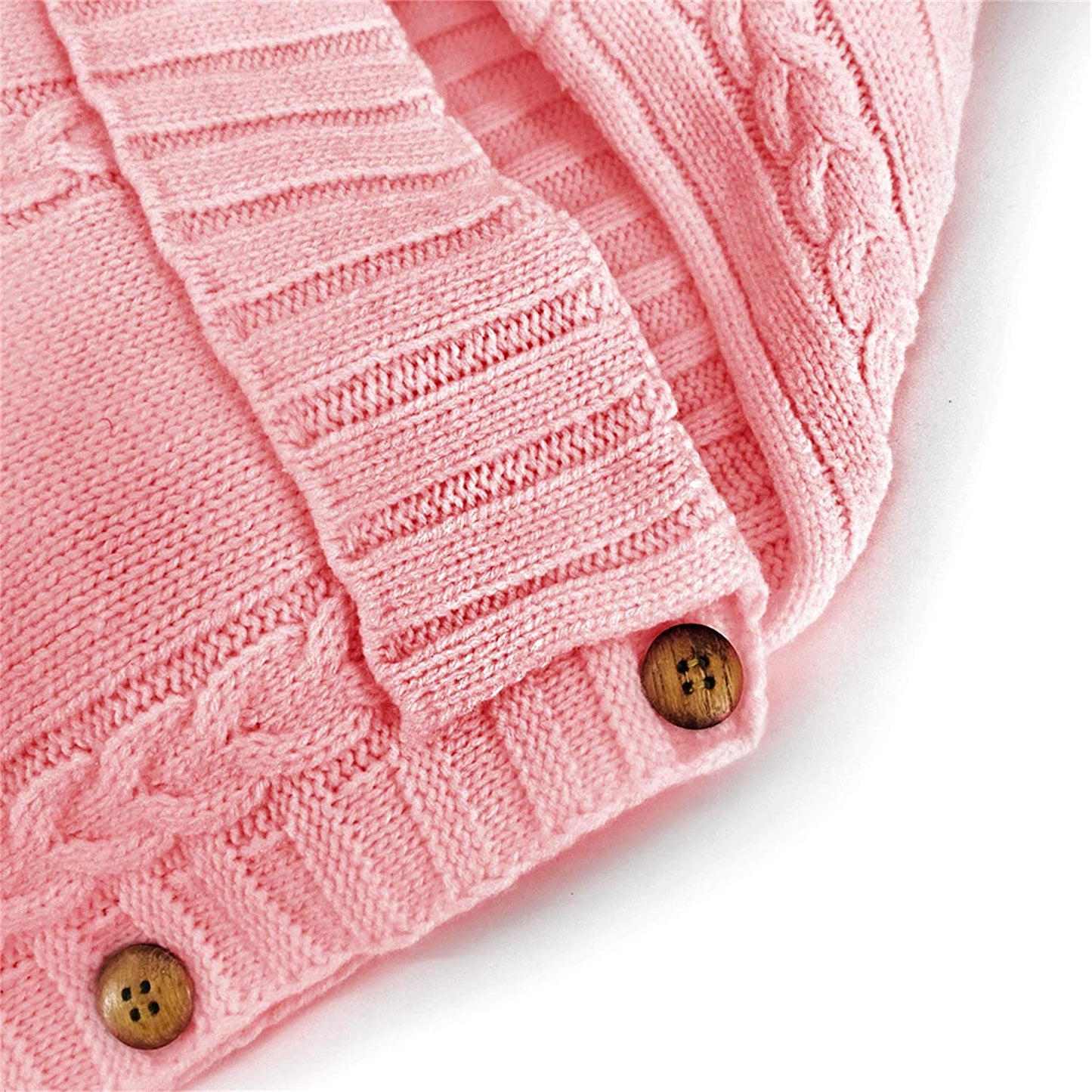Cozy Light Pink Newborn Baby Wrap Swaddle Blanket - Knit Sleeping Bag & Stroller Wrap (0-6 Months)