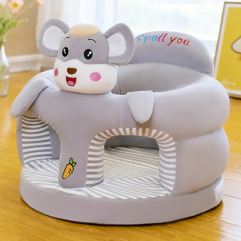 Baby's First cute Sofa-Soft Plush Support Seat for Sitting & Feeding