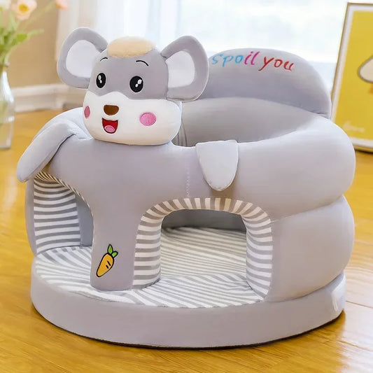Baby's First cute Sofa-Soft Plush Support Seat for Sitting & Feeding