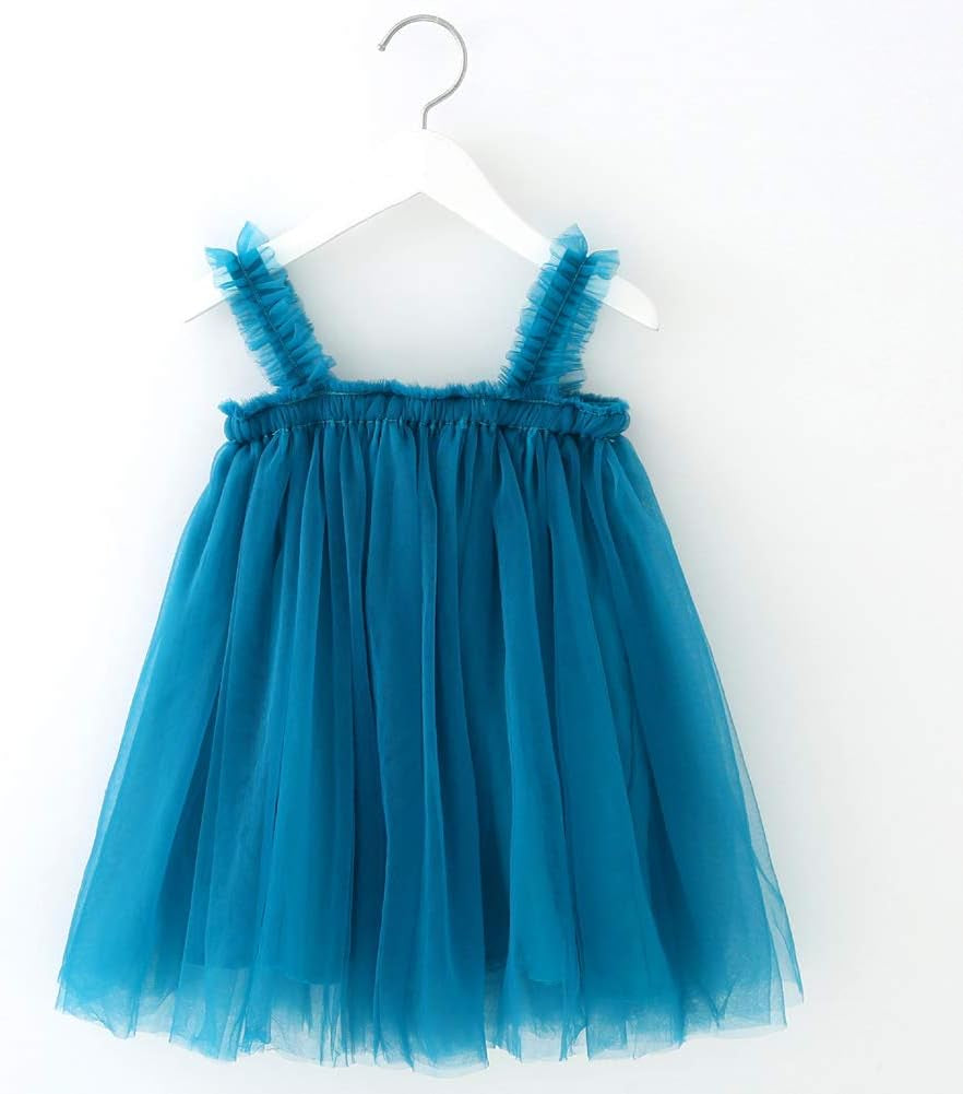 Layered Tulle Tutu Dress for Toddler Girls,Baby Girl Rainbow Tutu Princess Skirt Set with Flower Headband.