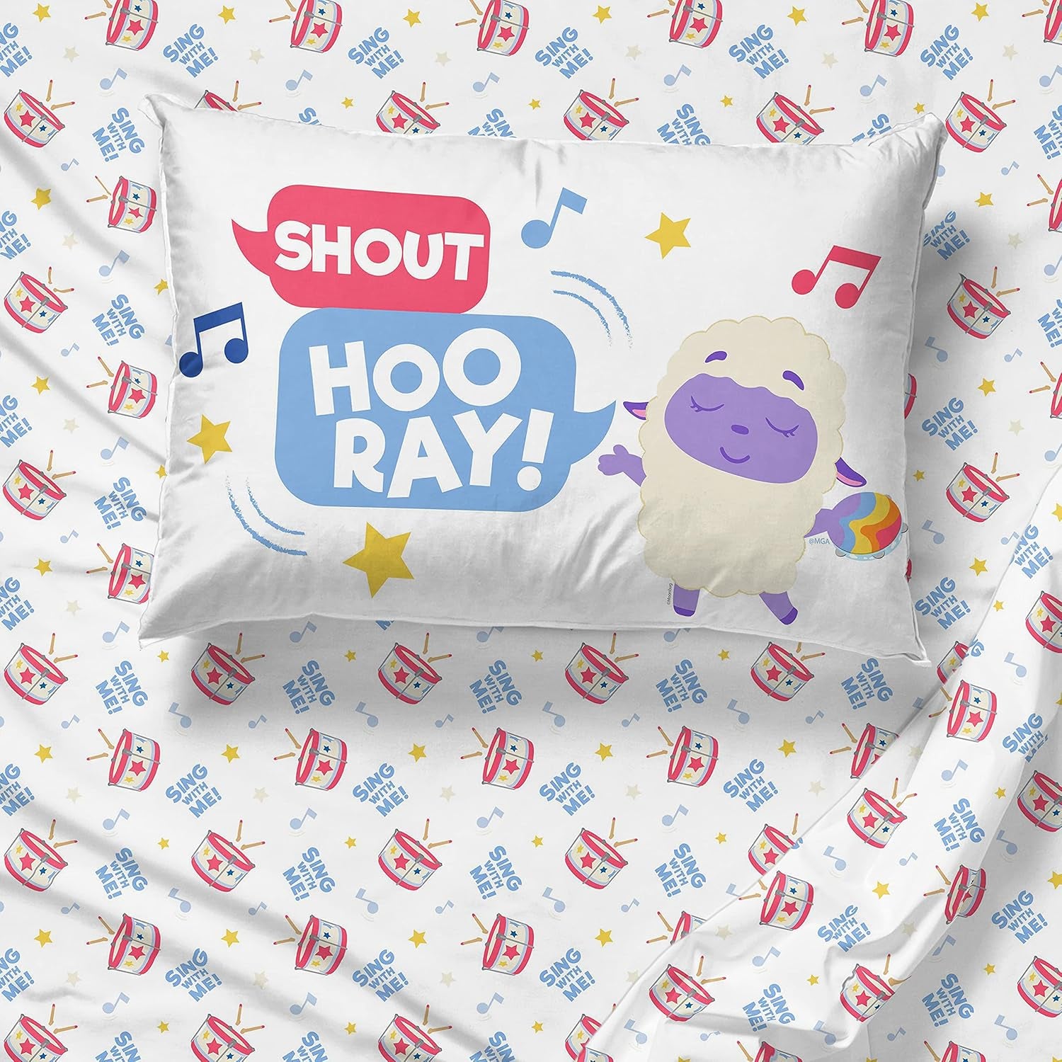 Moonbug  4 Piece Toddler Bed Set - Super Soft Microfiber Comforter & Sheet Set