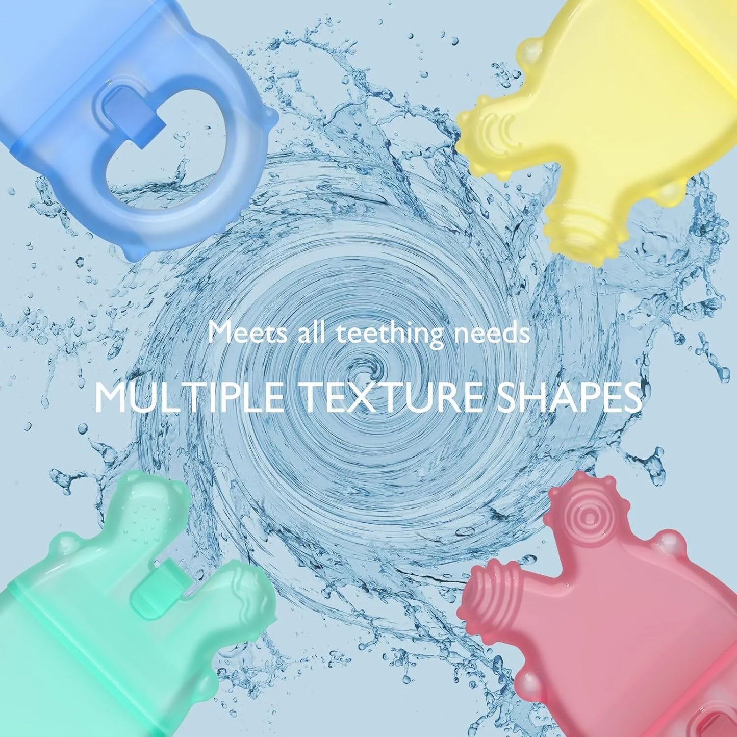 Momcozy 2-Pack Baby Teether Toys - Chill Teether for Soothing Relief
