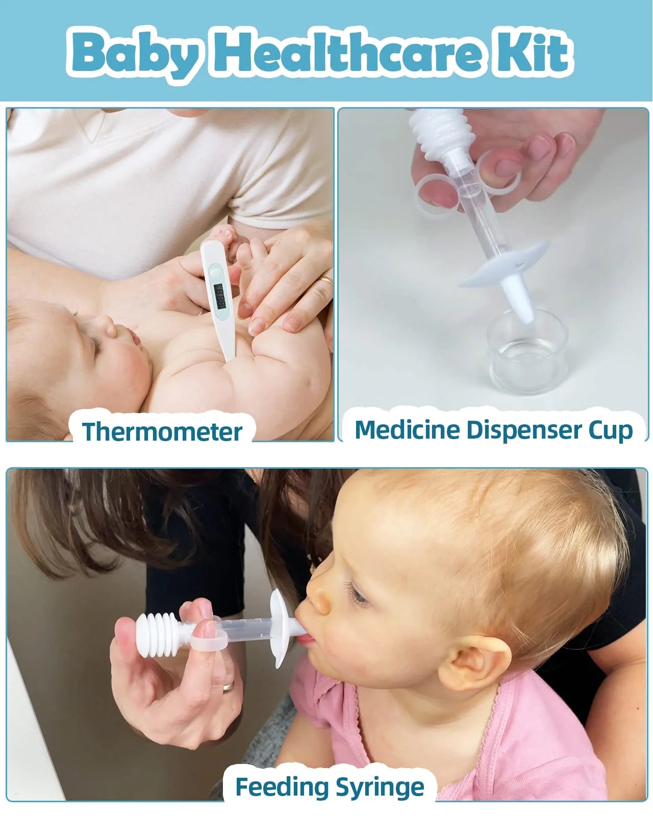 Lictin 15-Piece Baby Grooming & Healthcare Set - Essential Newborn Care kit for Infants & Toddlers