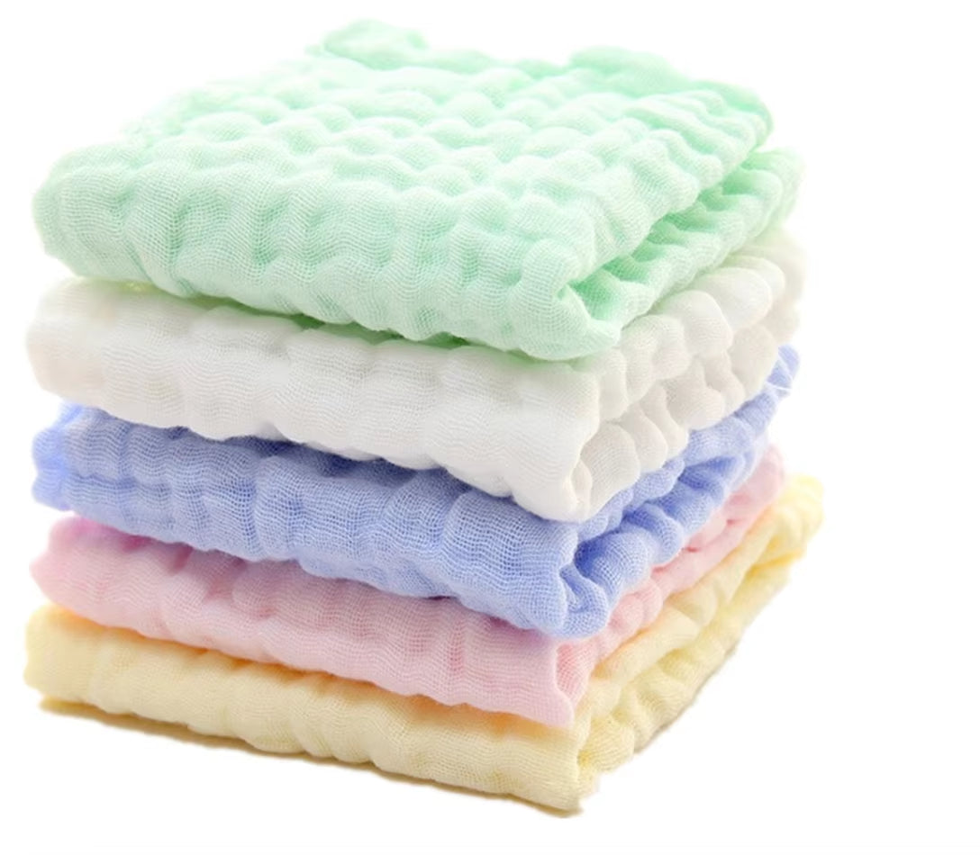 Ultra-Soft Organic Baby Washcloths - Safe, Chemical-Free Wipes for Newborn Face & Bath - Perfect Baby Shower Gift.(Pack of 5)