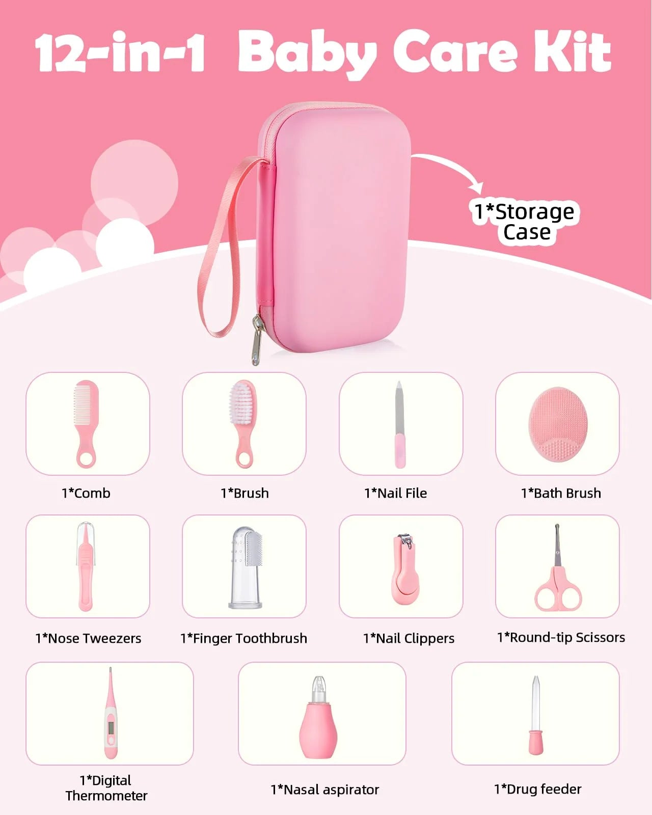 Lictin Baby Grooming and Health Kit - Complete Nursery Care Set for Newborns