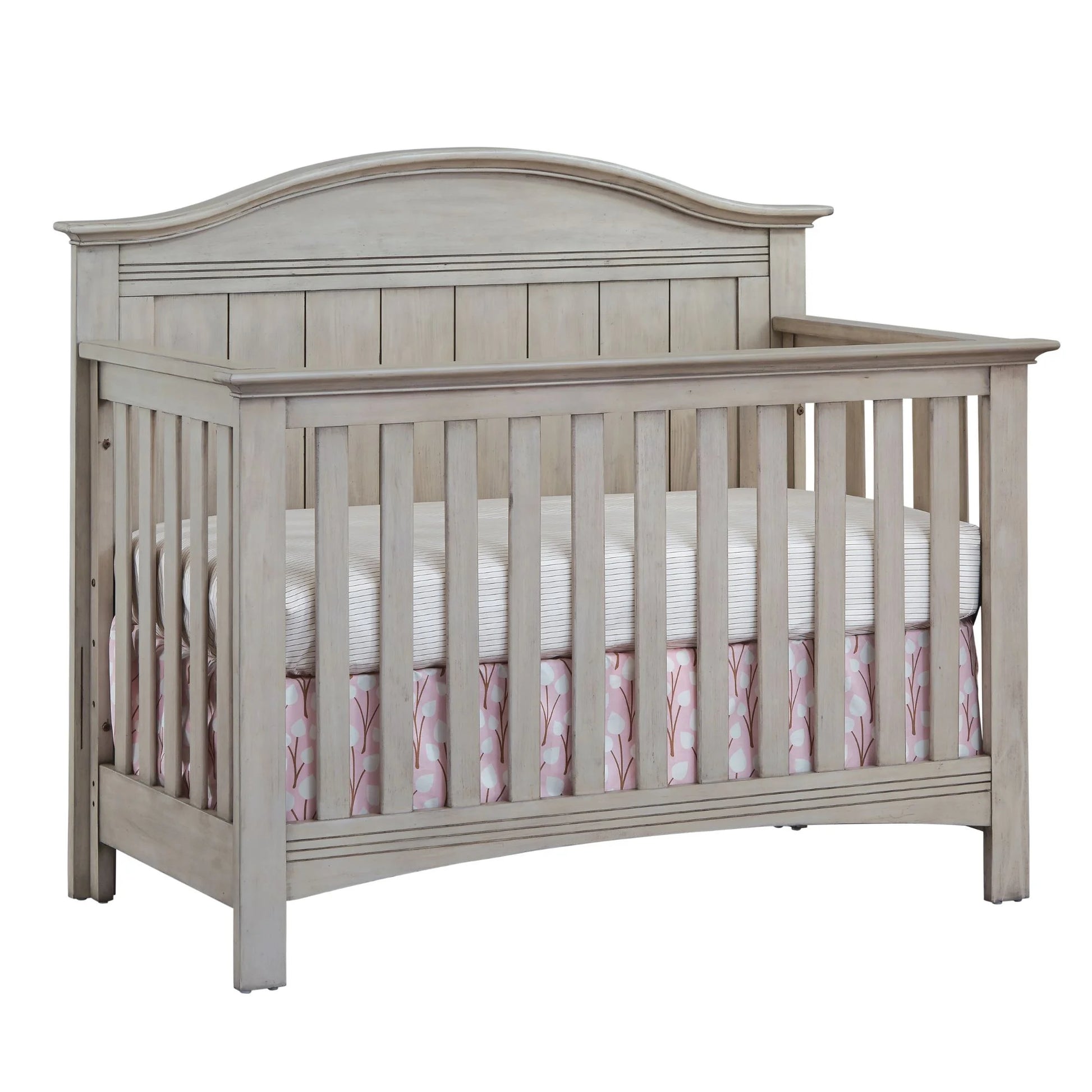 Soho Baby 4-in-1 Convertible Crib- Timeless Finish Stone wash Finish. Grows with Your Little One