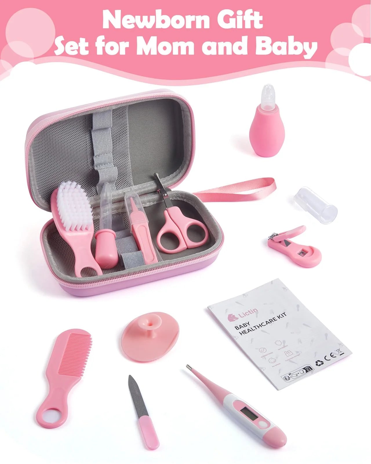 Lictin Baby Grooming and Health Kit - Complete Nursery Care Set for Newborns