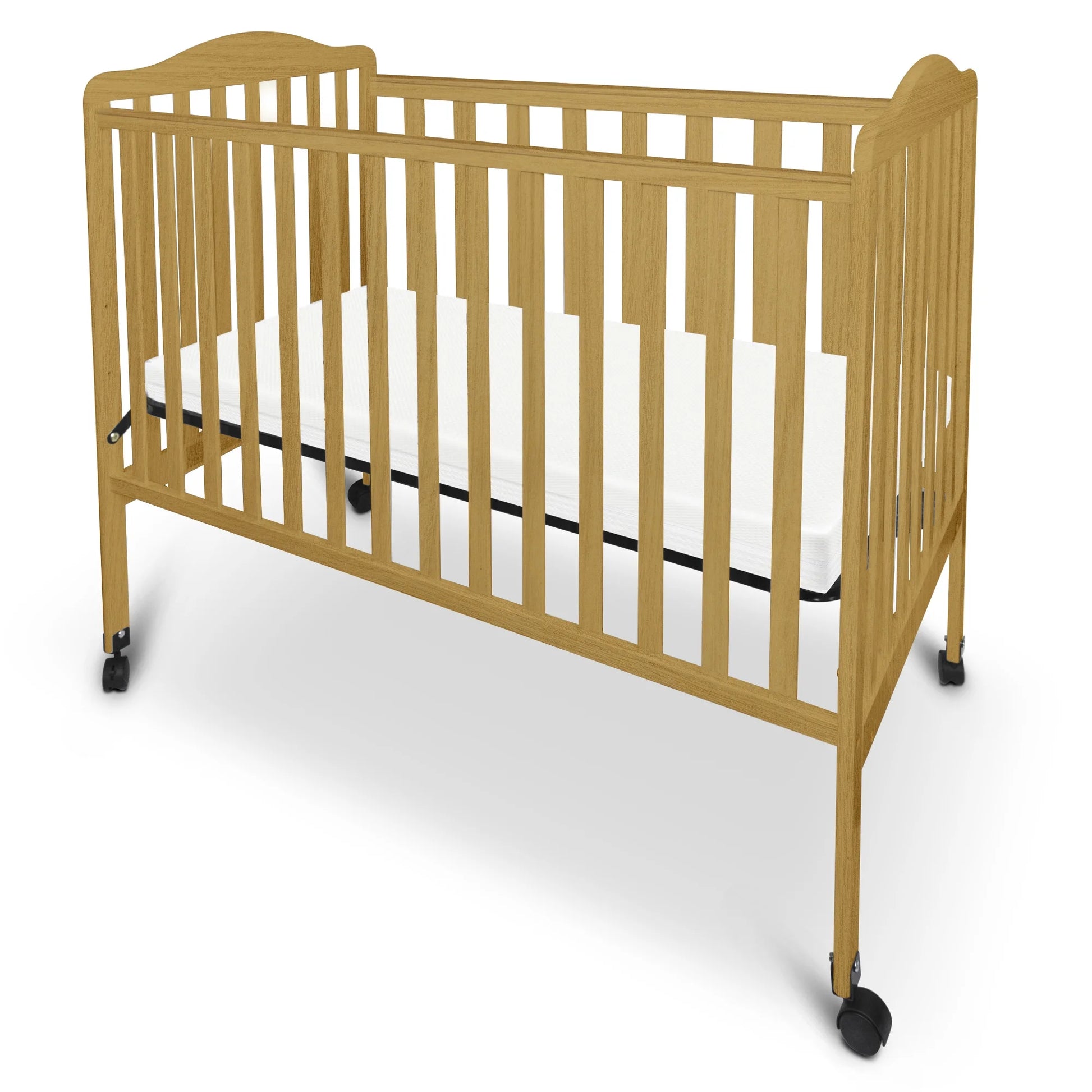 Fizzy Baby 2-in-1 Convertible Wooden Crib & Toddler Bed with Adjustable Mattress Height - Natural Finish