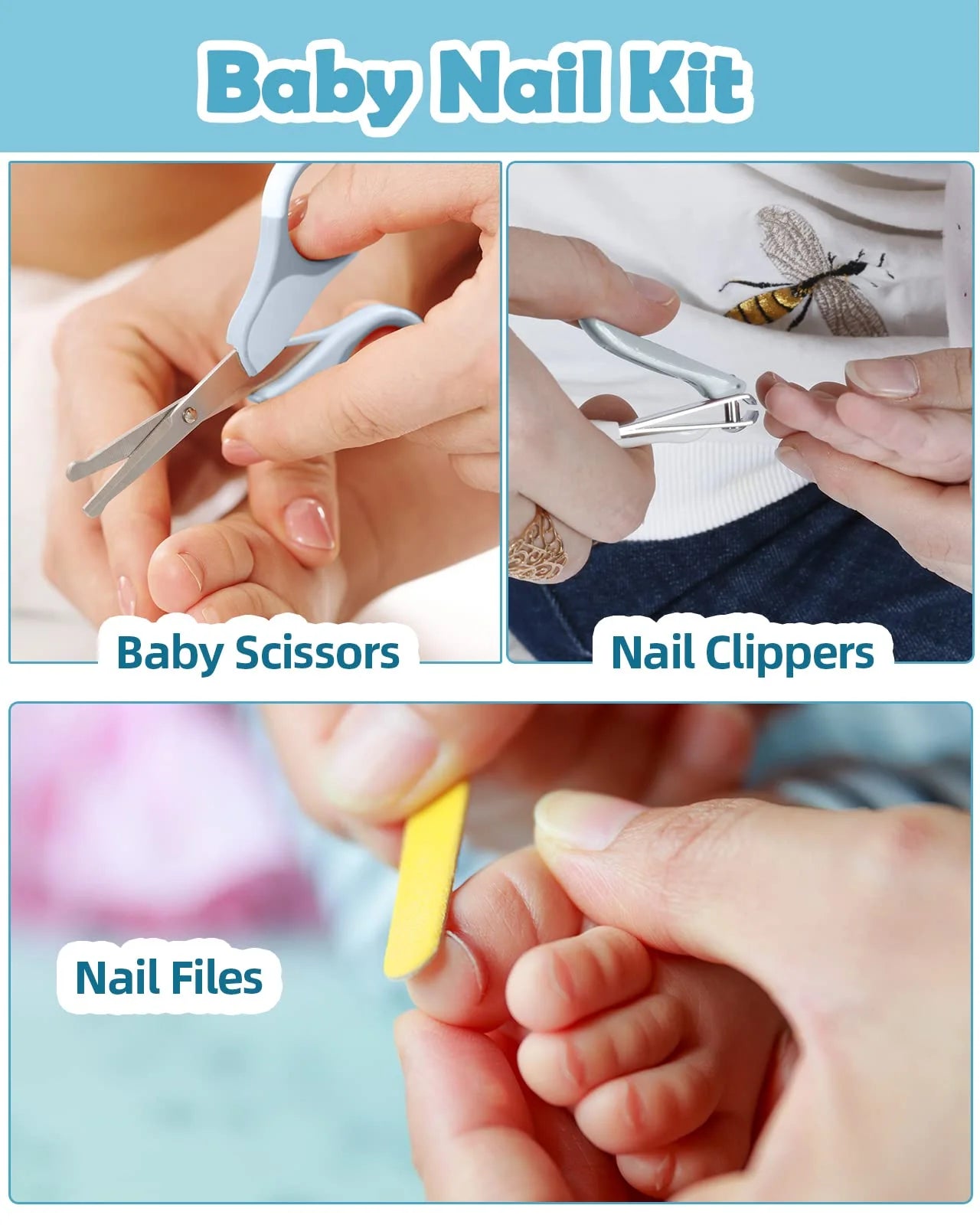 Lictin 15-Piece Baby Grooming & Healthcare Set - Essential Newborn Care kit for Infants & Toddlers