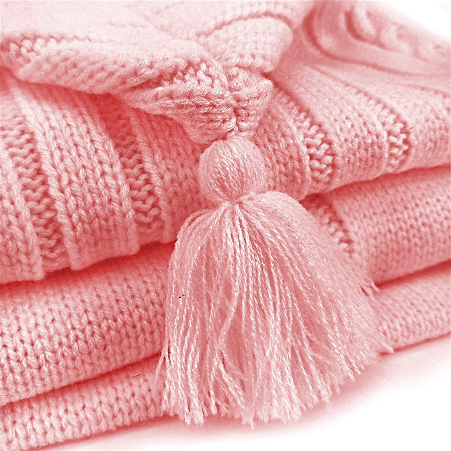 Cozy Light Pink Newborn Baby Wrap Swaddle Blanket - Knit Sleeping Bag & Stroller Wrap (0-6 Months)