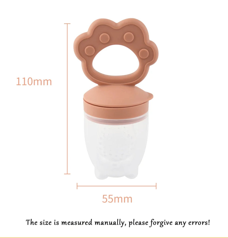 Silicone Fruit Feeder & Teething Toy-Safe, Soft & Easy to Hold