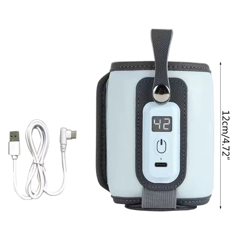 Universal Portable Baby Bottle Warmer - Adjustable Temperature USB Heater for On-the-Go Parent