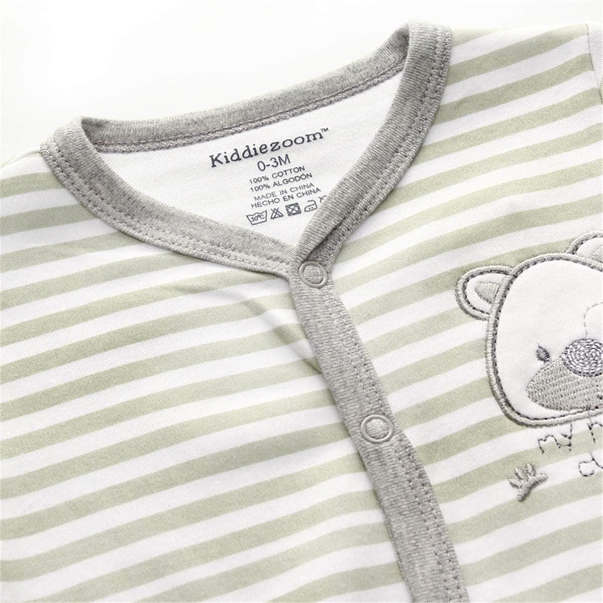 Snug Fit Cotton Footed Baby Romper - One-Piece Pajama With Zipper for Boys & Girls