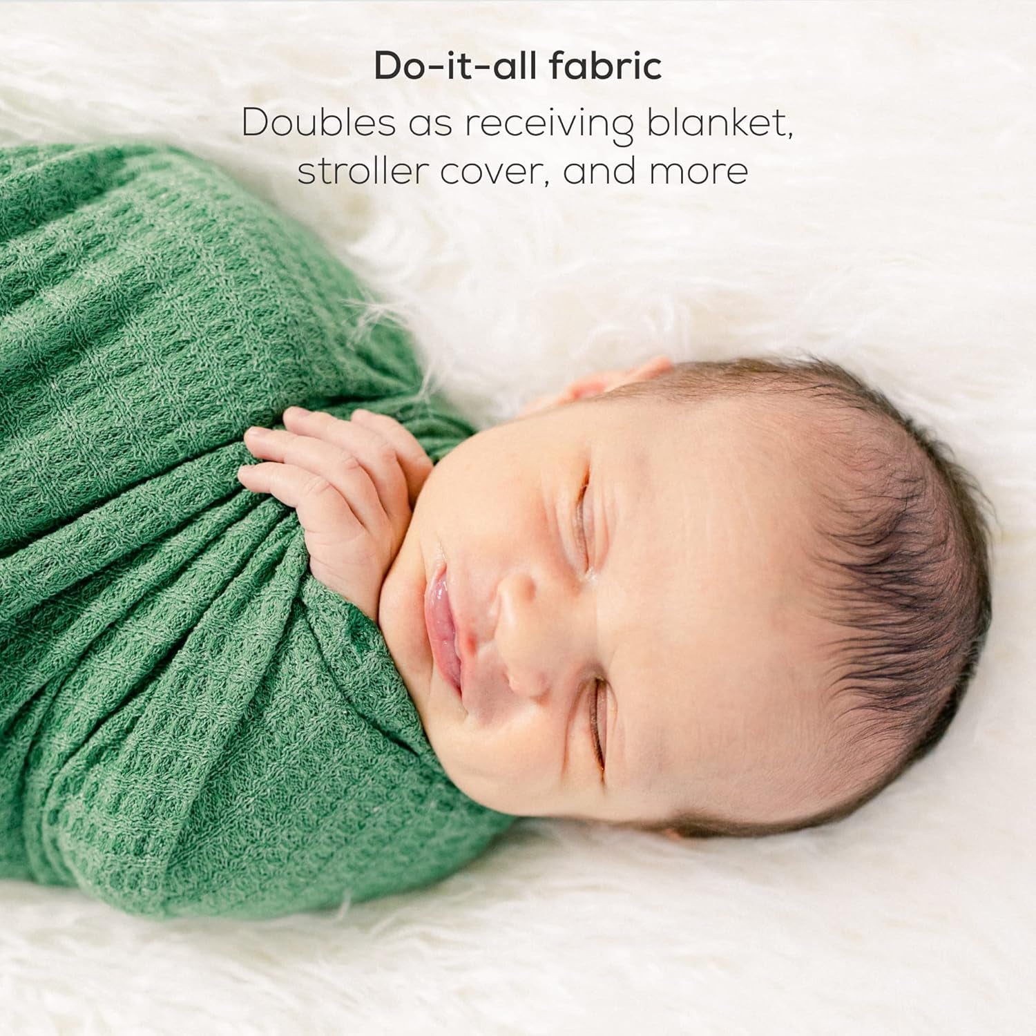 Newborn Photography Wraps - Gender Neutral Baby Essentials - Soft Knit Receiving Blankets - Newborn Photo Props - Green, 16" X 64" (3-Pack)