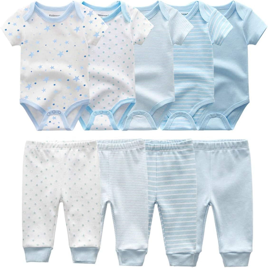 Kiddiezoom Unisex Newborn Short-Sleeve Bodysuit Gift Set – Essential Baby Layette Clothing!