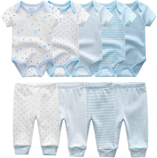 Kiddiezoom Unisex Newborn Short-Sleeve Bodysuit Gift Set – Essential Baby Layette Clothing!