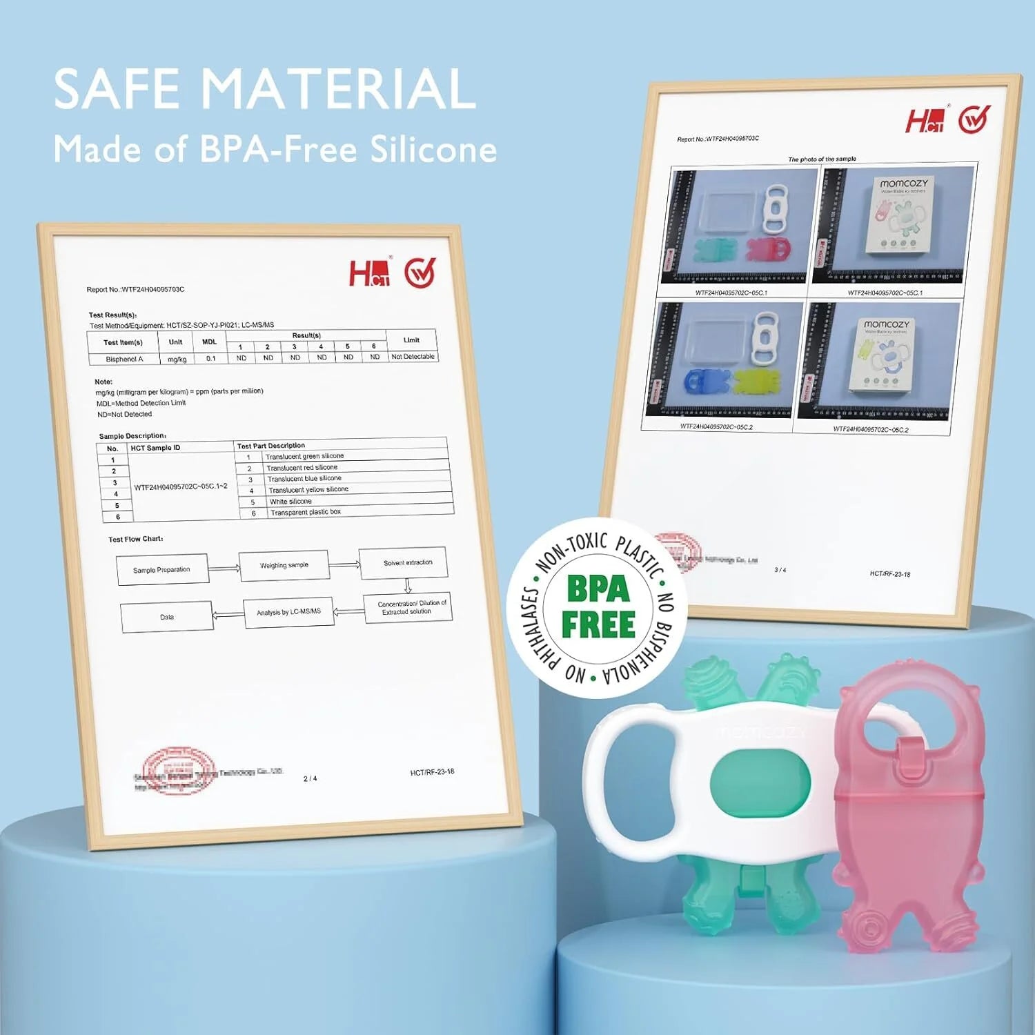 Momcozy 2-Pack Baby Teether Toys - Chill Teether for Soothing Relief