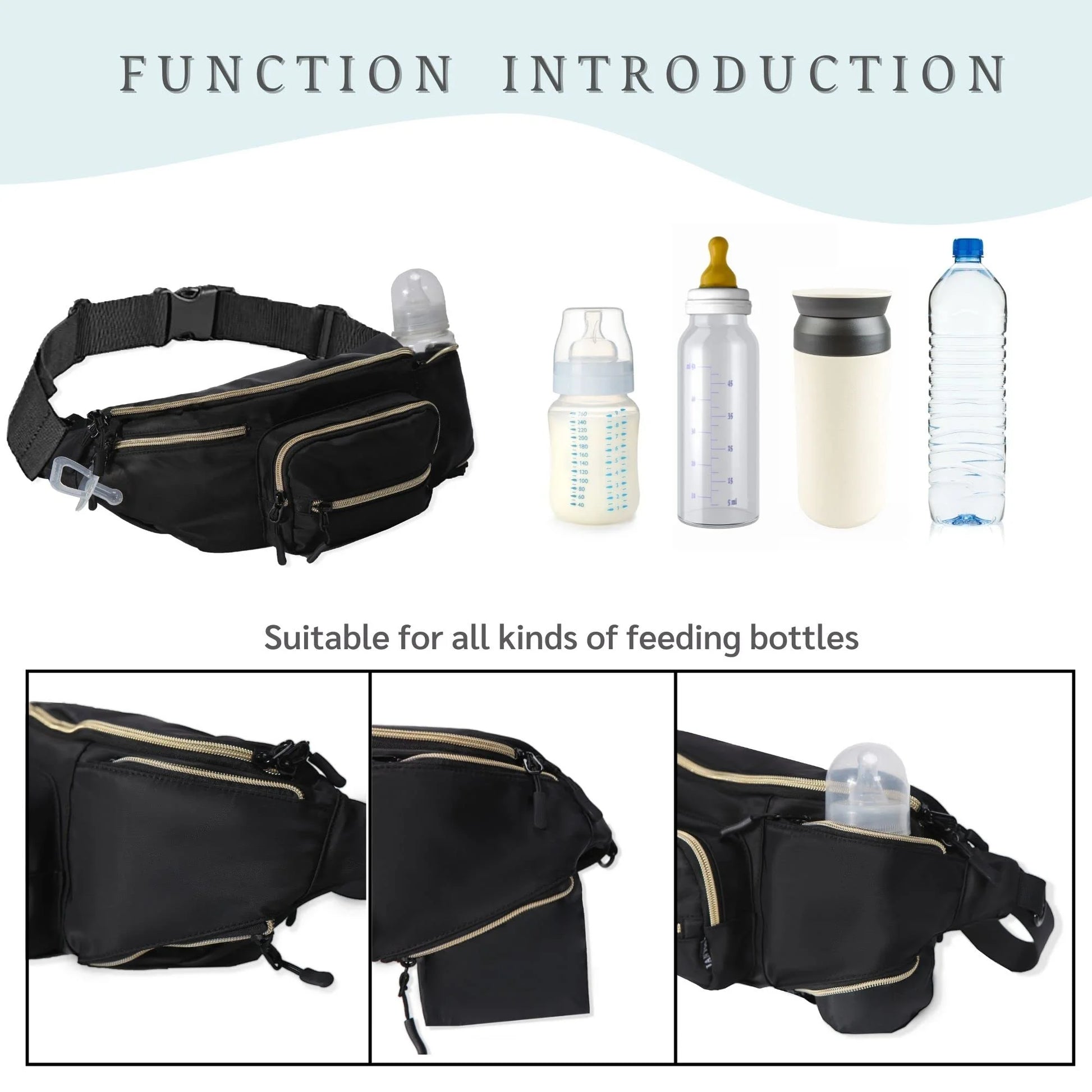 Stylish and Versatile Mini Diaper Bag Purse: The Ultimate Fanny Pack for Moms on the Go with Portable Changing Pad